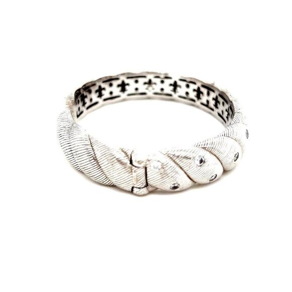 Judith Ripka 925 Cz Braid Design Cuff - Picture 3 of 11